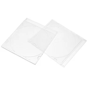 2 Pcs Acrylic Storage Box Office Travel Dvd Case with Lid Cd Portable - Afbeelding 1 van 12