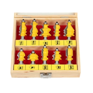 10 Bit Architectural Molding Router Bit Set-1/2 Inch Shank- 16101 G4P2 - Picture 1 of 6