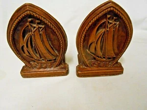 Sail Boat Book Ends Mid-Century - Picture 1 of 3