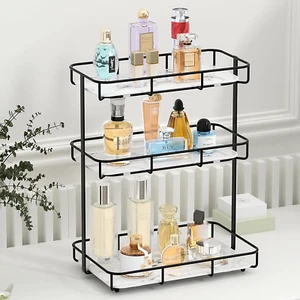 Bathroom Organizer Countertop Perfume Organizer Makeup Organizer Cosmetics Stora - Picture 1 of 5