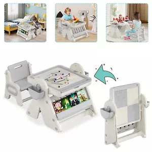 Kinder Kinderstuhl und Tisch Set Stapelbare Kindermöbelset Ergonomischer Robust - Bild 1 von 12
