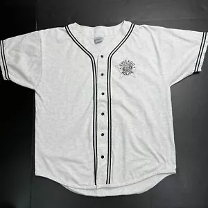 Vintage Chicago Police Baseball Jersey Shirt Gray FLAW Hole Mens Size Large - Picture 1 of 6