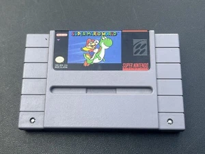 Super Mario World - SNES - Authentic - Super Nintendo 1991 - TESTED - Picture 1 of 3