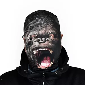 3D Effekt Gesicht Skin - Gorilla Gesicht - Stoff - Halloween Maske - Bild 1 von 12