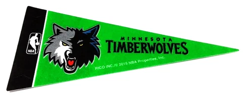 MINNESOTA TIMBERWOLVES PENNANT NBA MINI FELT 9" LONG LICENSED BASKETBALL Cover