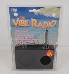Radio AM/FM resistente al agua The Vibe de colección recubrimiento de goma negra sistemas TDE 2001 - Imagen 1 de 6