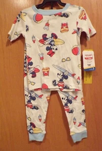 Mickey und Minnie Mouse Surfen ~ 2 Stk. Nachtwäsche~Asst. KLEINKIND Größen ~ NEU mit Etikett - Bild 1 von 2