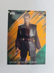 STAR WARS 2018 FINEST ORANGE REFRACTOR /25 ANAKIN SKYWALKER Darth Vader Ahsoka