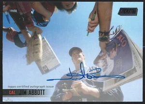 2021 Stadium Club Jim Abbott Autographs Black Foil #21/25 SCBA-JA Angels - Picture 1 of 2