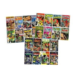 Comic Book Cover Sticker Assortment, 3 DIY Craft Sheets, Vintage REPRODUCTIONS - Picture 1 of 4