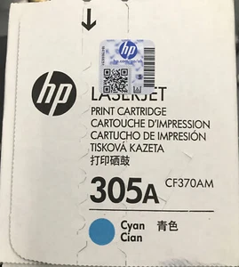 HP CE411A 305A CYAN SINGLE TONER CARTRIDGE LASERJET NEW IN BOX (1 PIECE) - Picture 1 of 5