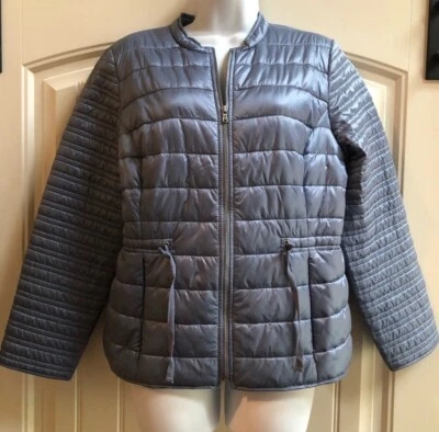 Chaqueta acolchada acolchada Chico's Bastante periwinkle peso ligero M 8 Foto 1 de 4