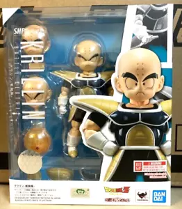 Ropa de batalla Bandai S.H.Figuarts Dragon Ball Z Krillin exclusiva en mano - Imagen 1 de 7