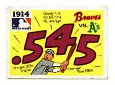 1968 Fleer Card #12 by R.G. Laughlin 1914 World Series Braves vs A's