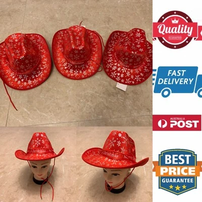 3 pcs Quality Cowboy style Christmas hats Special, dress costome party,AU Stock - image 1 of 4