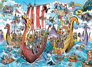 Cobble Hill Viking Voyage 350 Piece Jigsaw Puzzle - Picture 1 of 4
