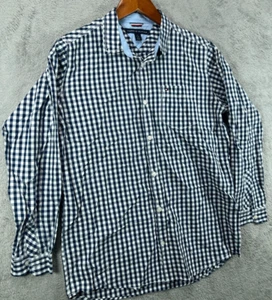 Tommy Hilfiger Shirts Boys Teen XL 20 Shirts Blue Button Down Long Sleeve Check - Picture 1 of 7
