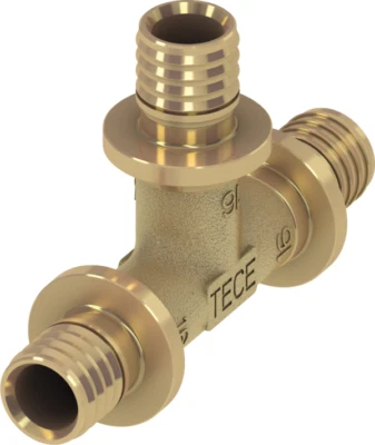 TECEflex T-Stück Messing 16–32 mm DVGW Rohr Fitting Heizung Sanitär - Bild 1 von 4