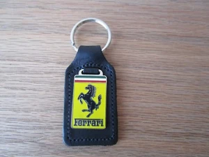 Ferrari OEM Badge Leather Keychain 348 355 360 308 328 430 Testarossa # FER01001 - Picture 1 of 1