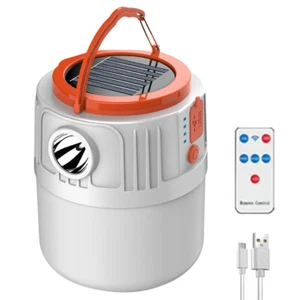 LED Tragbare Leuchte Solar Hängende Camping Laterne 800mah 300LM USB Aufladen IP - Bild 1 von 6