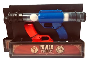 Power Popper Gun, 2 Pack Blue Red Foam Balls Dual Battle Pack, Air Powered. - Picture 1 of 7