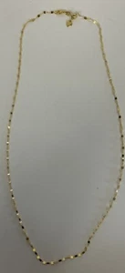 Jacmel Mauritius JCM Gold Over 925 Sterling Silver Oval Link Necklace 11” - Picture 1 of 3