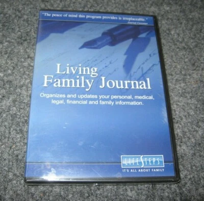 Living Family Journal Computer Software PC Windows XP 2004 NEW Estate Planning  - Image 1 of 4