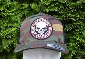 Trucker Cap Mütze Yupoong Biker Live Free Ride Free Skull Harley Old School - Bild 1 von 3