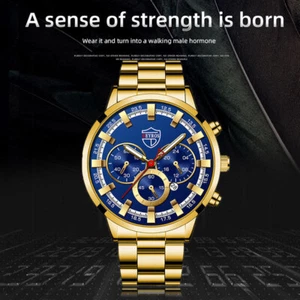 Men's Fashion Business Calendar Luminous Quartz Watch - Picture 1 of 10