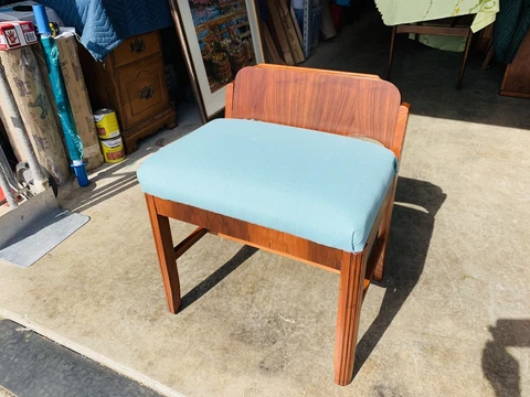 Beautiful Vintage Mid Century Modern French Country Style Bench Stool Cover