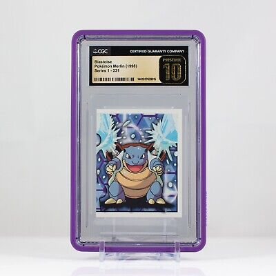 Pokemon Blastoise #231 Merlin Sticker Series 1 Topps - CGC 10 PRISTINE- PSA POP2