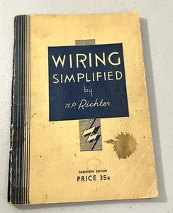 1948 Wiring Simplified Booklet By H.P. Richter Vintage - Picture 1 of 11