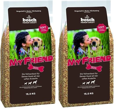 Bosch My Friend Softbrocken Trockenfutter Hunde 2x15kg Vollnahrung - Bild 1 von 4