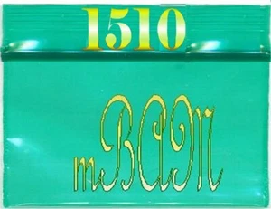 100ER-PACK GRÜN 1510 Apfel Reißverschlusstaschen farbige Reißverschlusstaschen 1,5x1,0" - Bild 1 von 9