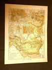 Carta Cartina Estratta Da Atlante Del 1890 Regno D'alessandro Magno Issus Tyrus