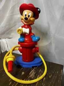 Vintage Walt Disney Mattel Mickey Mouse Fireman Kid's Lawn Sprinkler 1990's - Picture 1 of 8
