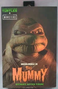 Teenage Mutant Nina Turtles X Monsters Michelangelo As The Mummy, nuovo con scatola Halloween - Foto 1 di 4
