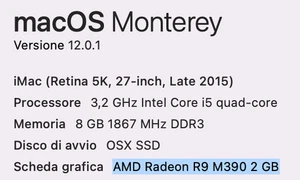 Apple iMac 27.5 pollici 5k late 2015 - OTTIMO STATO e PERFETTAMENTE FUNZIONANTE! - Foto 1 di 3