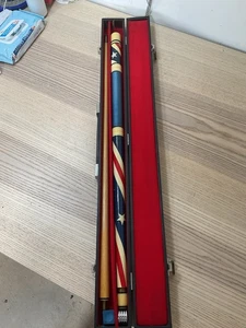 Rare VINTAGE Golden Shark Custom Crafted Pool Cue WITH CASE/ FOUR 1 ONCE SPEACER - Picture 1 of 16