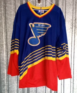 Maglia St Louis Blues NHL uomo XL vintage anni 90 starter made in Korea western conf - Foto 1 di 10