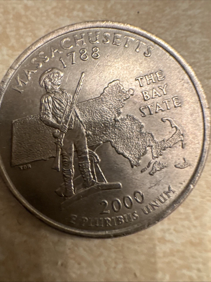 2000 P Massachusetts State Quarter RARE, DDO & DDR errors - Image 1 of 3