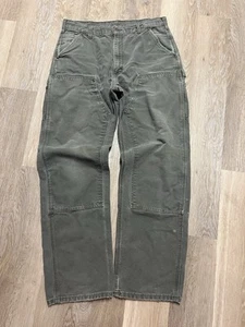 Pantalone Carhartt B136 MOS uomo misura 34x31 doppio ginocchio falegname muschio invecchiato - Foto 1 di 19