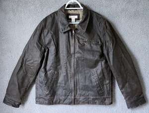 Chaqueta Sundance Western Ranch Gear Marrón Encerada Lona Forrada Cremallera Completa Talla Grande - Imagen 1 de 16