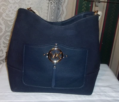 MICHAEL  KORS AMY  NAVY LG   ROPE  HOBO  SHOULDER BAG   30S2G2AL7C  NEW - Image 1 of 4