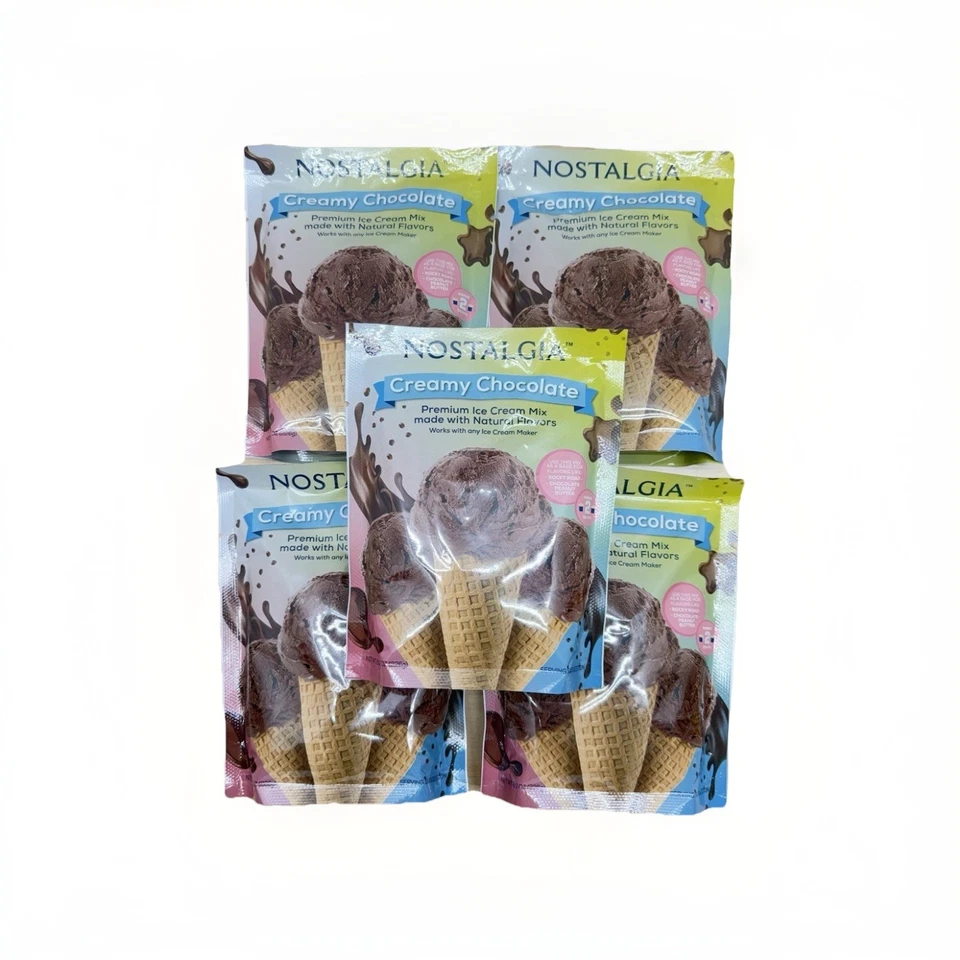 6 Nostalgia Creamy Chocolate Flavored Ice Cream Mi oz. Each Exp 2026