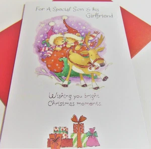 Tarjeta de felicitación de Navidad... para un hijo especial y su novia - Imagen 1 de 4