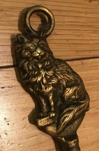 Vintage Brass Toasting Fork Cat Design Ref1+ - (Medium Cage 1) - Picture 1 of 4