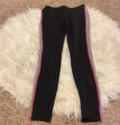 Leggings para mujer marca Small Tono negro y rosa con rayas laterales Foto 1 de 3