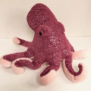 Wild Republic OCTOPUS Tintenfisch Mauve Rosa Plüsch Glänzend Meeresbewohner Stofftier K5 - Bild 1 von 2