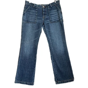 Arizona Jeans Co. Womens Size 11 Blue Straight Leg Hipster Stretch Denim - Picture 1 of 14